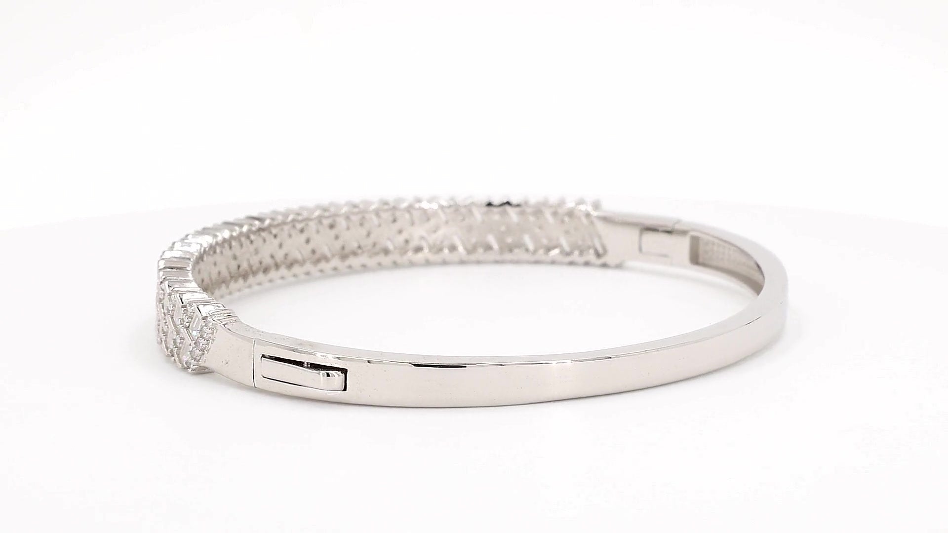 Divara Liora Bangle, sterling silver 925 cubic zirconia bracelet