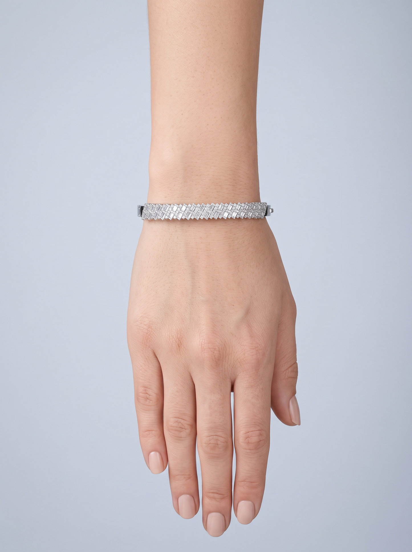 Divara Liora Bangle, sterling silver 925 cubic zirconia bracelet