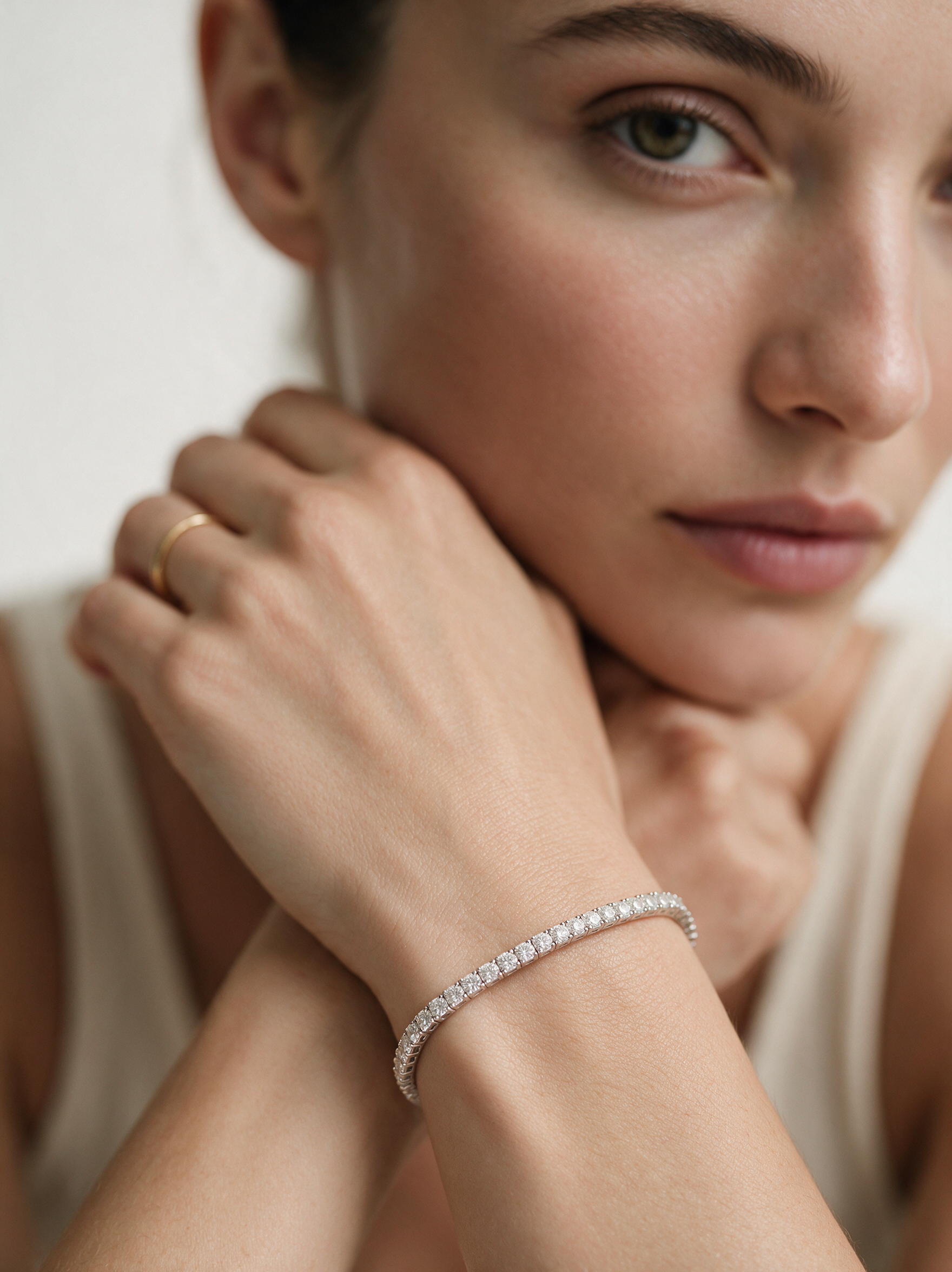 Divara Oriana Tennis Bracelet, sterling silver 925 cubic zirconia bracelet