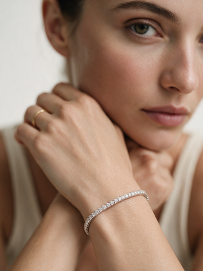 Divara Oriana Tennis Bracelet, sterling silver 925 cubic zirconia bracelet
