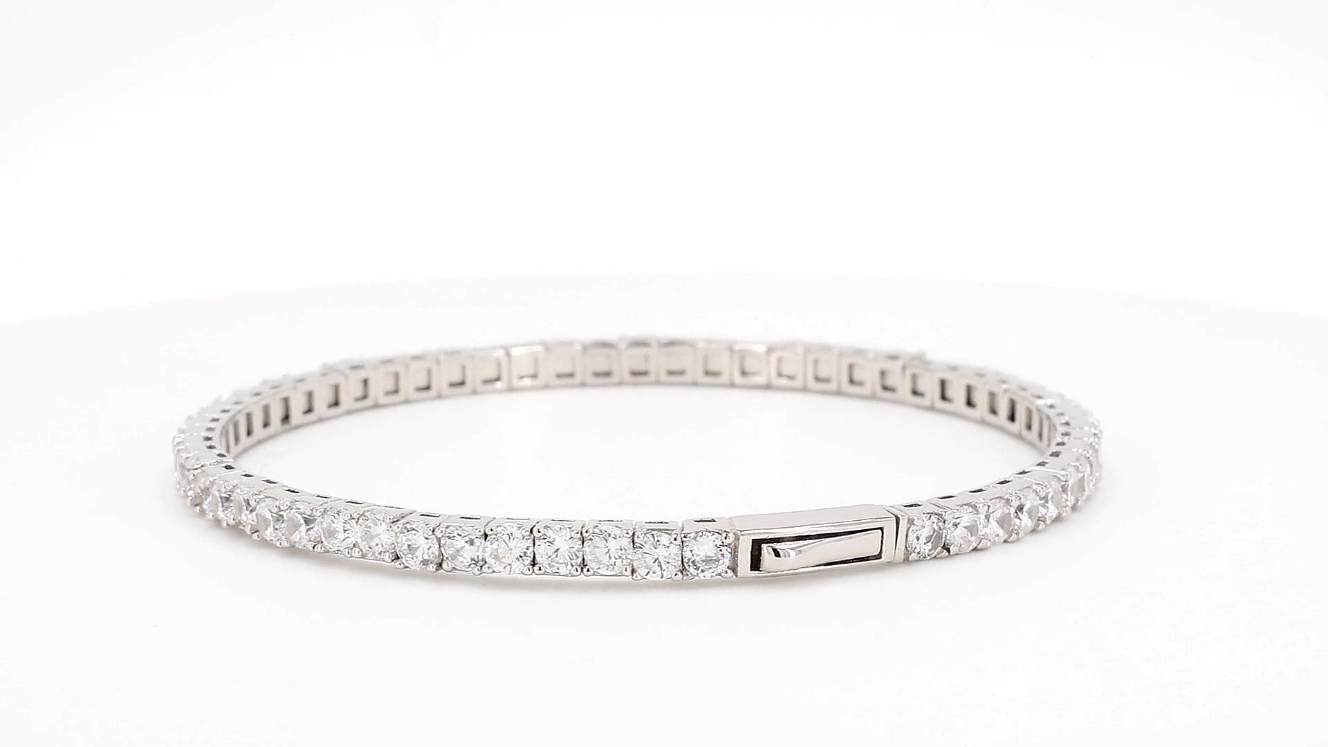 Divara Oriana Tennis Bracelet, sterling silver 925 cubic zirconia bracelet