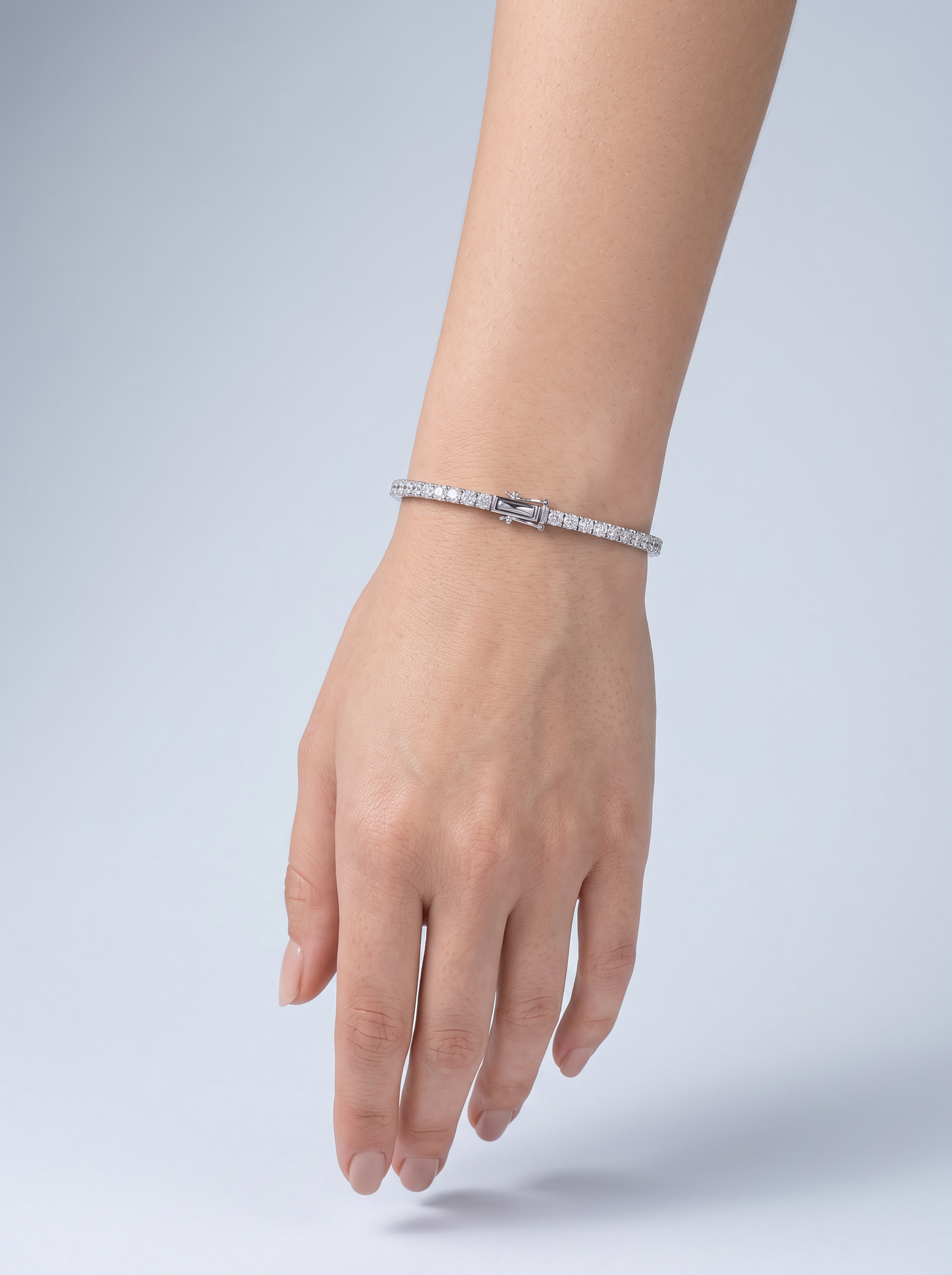 Divara Oriana Tennis Bracelet, sterling silver 925 cubic zirconia bracelet