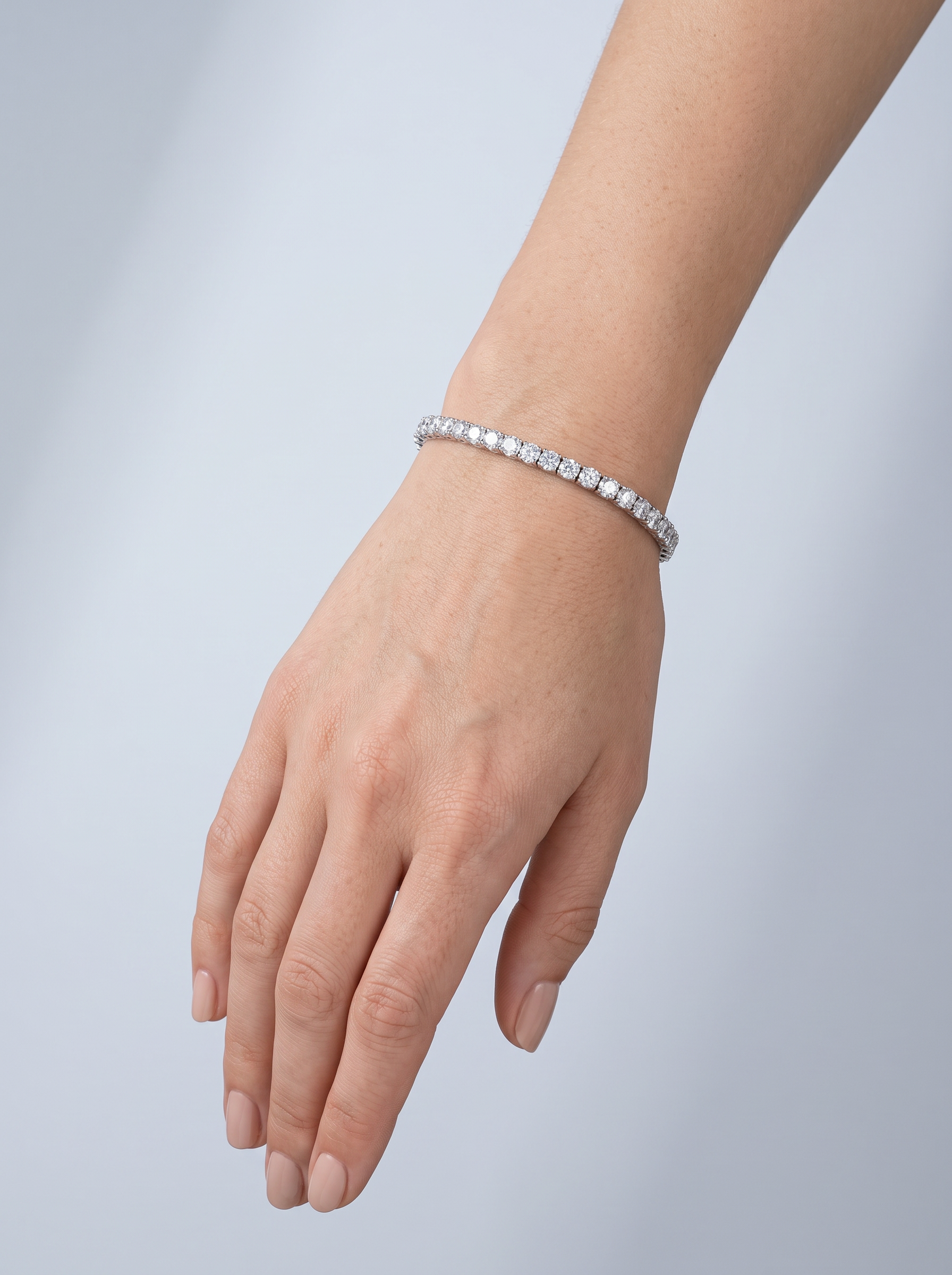Divara Oriana Tennis Bracelet, sterling silver 925 cubic zirconia bracelet