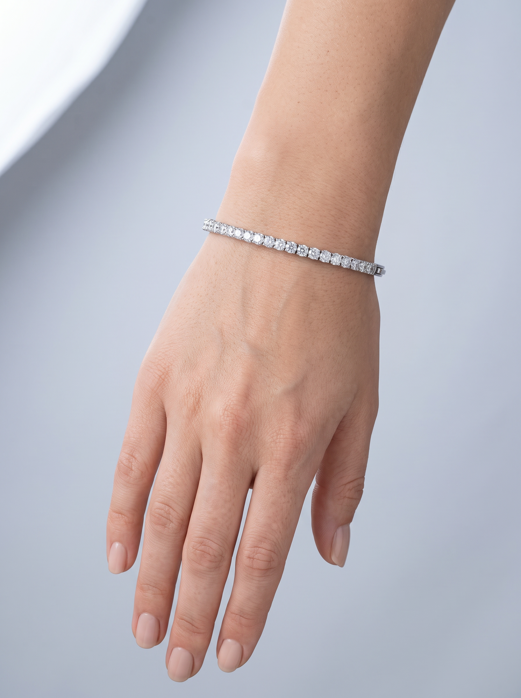 Divara Oriana Tennis Bracelet, sterling silver 925 cubic zirconia bracelet