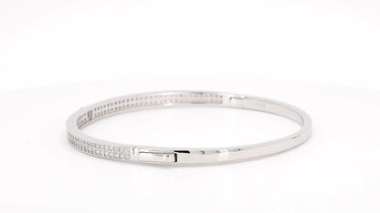 Divara Petra Bangle, sterling silver 925 cubic zirconia bracelet