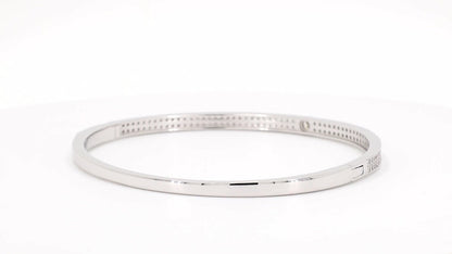 Divara Petra Bangle, sterling silver 925 cubic zirconia bracelet