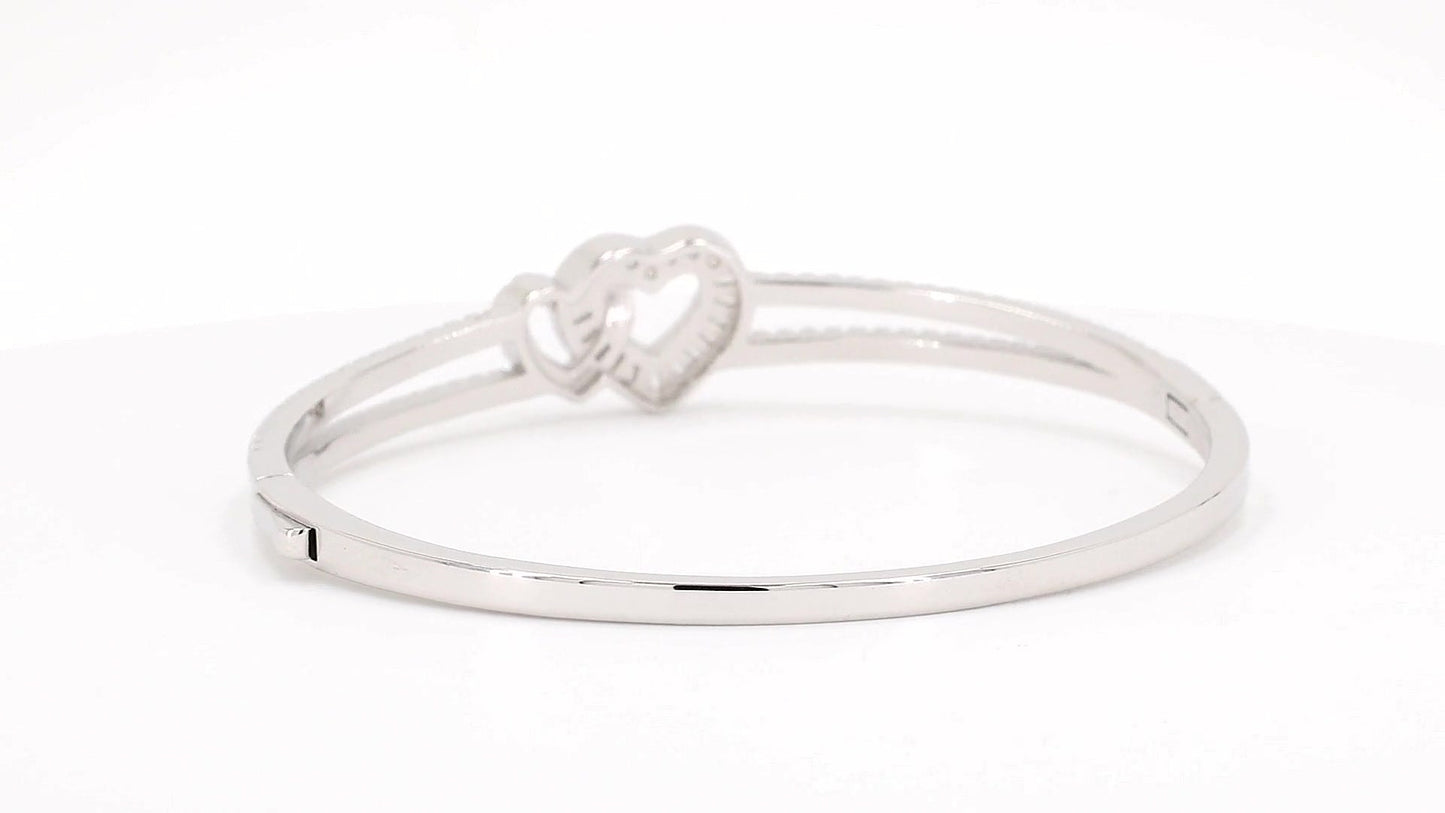Divara Romy Bangle, sterling silver 925 cubic zirconia bracelet