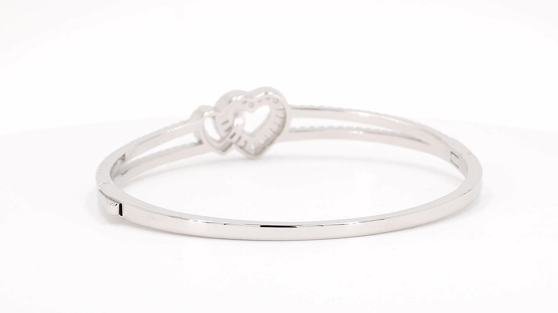 Divara Romy Bangle, sterling silver 925 cubic zirconia bracelet