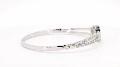 Divara Romy Bangle, sterling silver 925 cubic zirconia bracelet