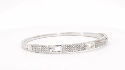Divara Sylvie Bangle, sterling silver 925 cubic zirconia bracelet