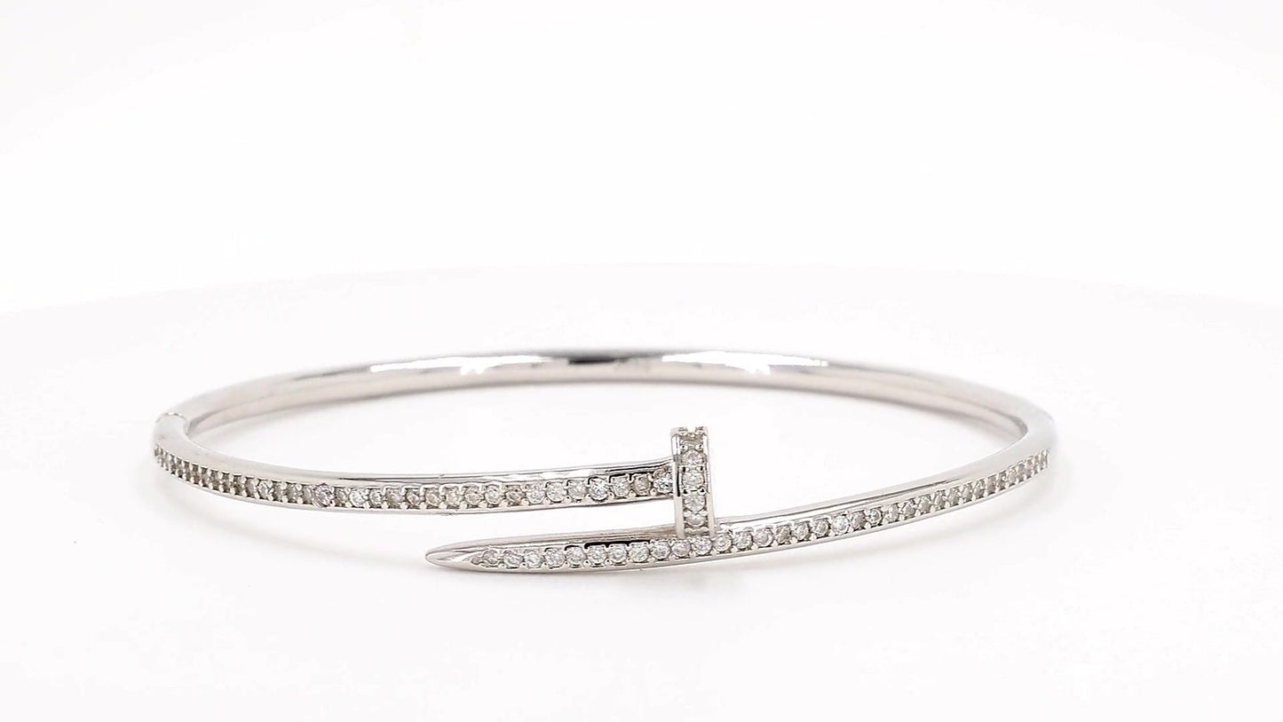 Divara Tessa Bangle, sterling silver 925 cubic zirconia bracelet