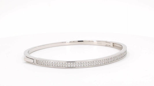 Divara Ursula Bangle, sterling silver 925 cubic zirconia bracelet