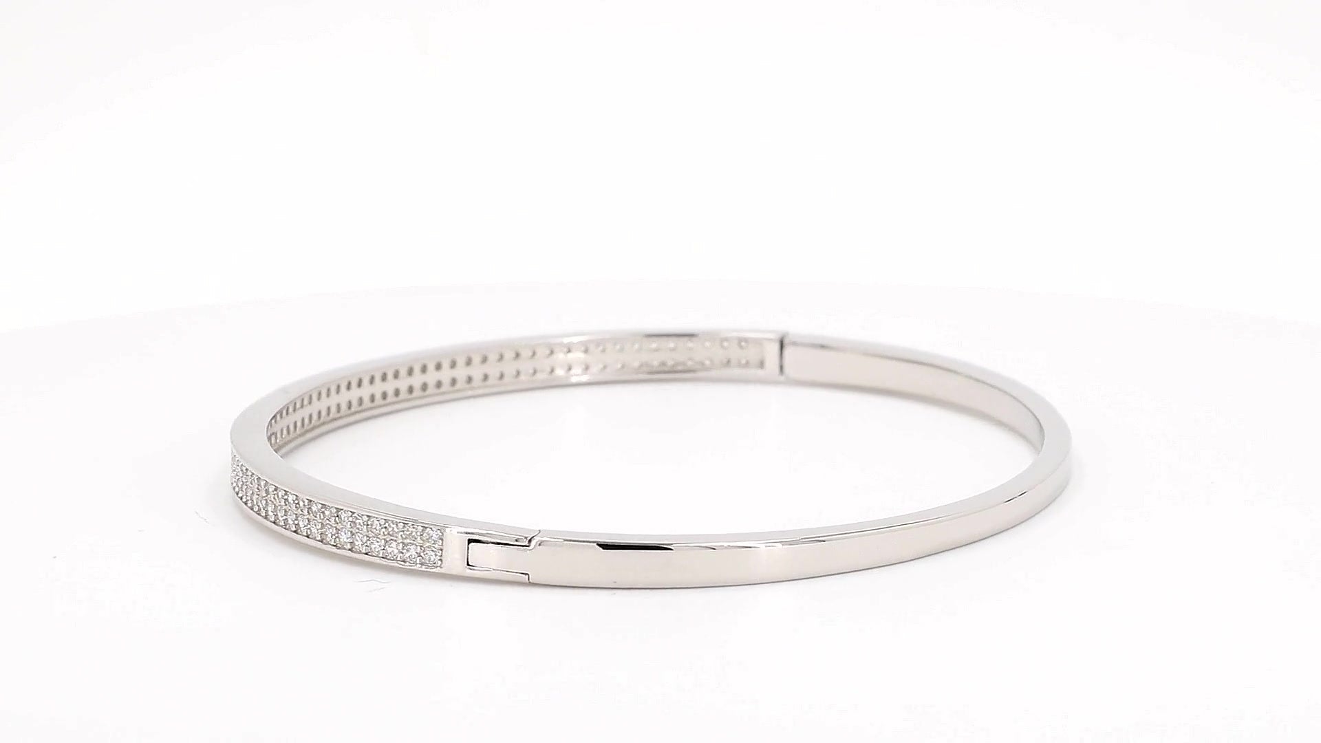 Divara Ursula Bangle, sterling silver 925 cubic zirconia bracelet