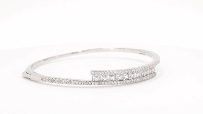 Divara Valentina Bangle, sterling silver 925 cubic zirconia bracelet