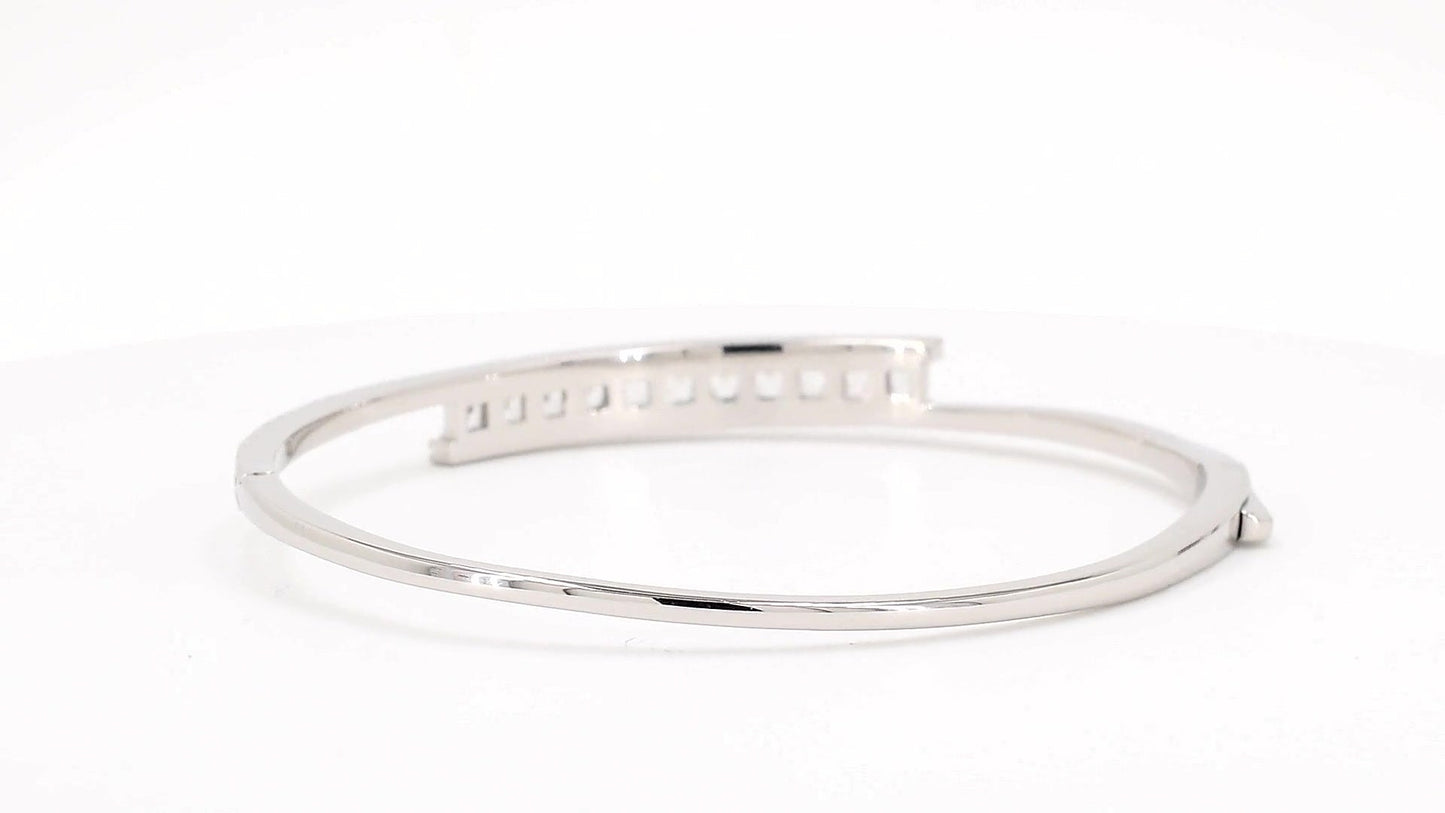Divara Valentina Bangle, sterling silver 925 cubic zirconia bracelet