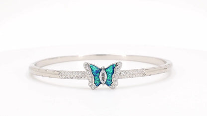 Divara Wren Bangle, sterling silver 925 cubic zirconia bracelet