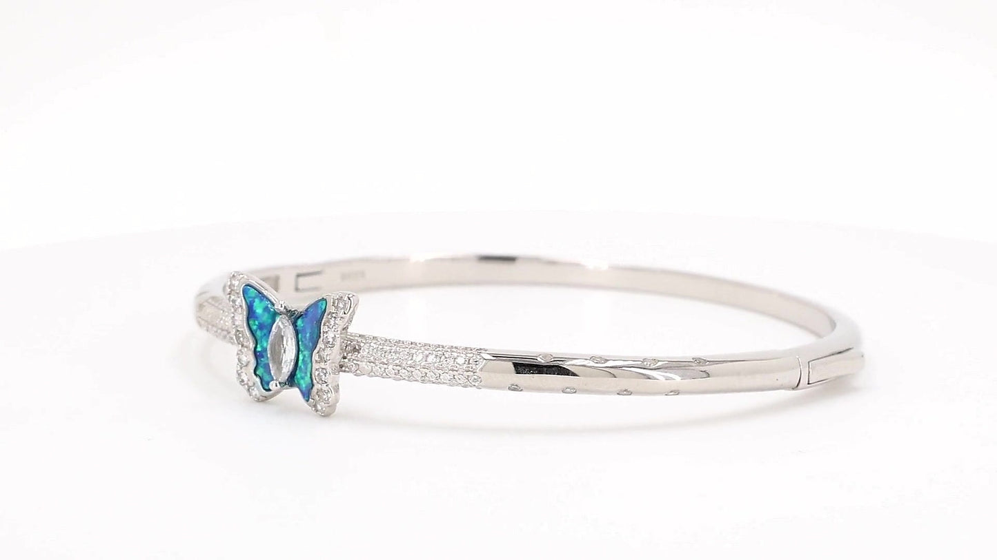Divara Wren Bangle, sterling silver 925 cubic zirconia bracelet