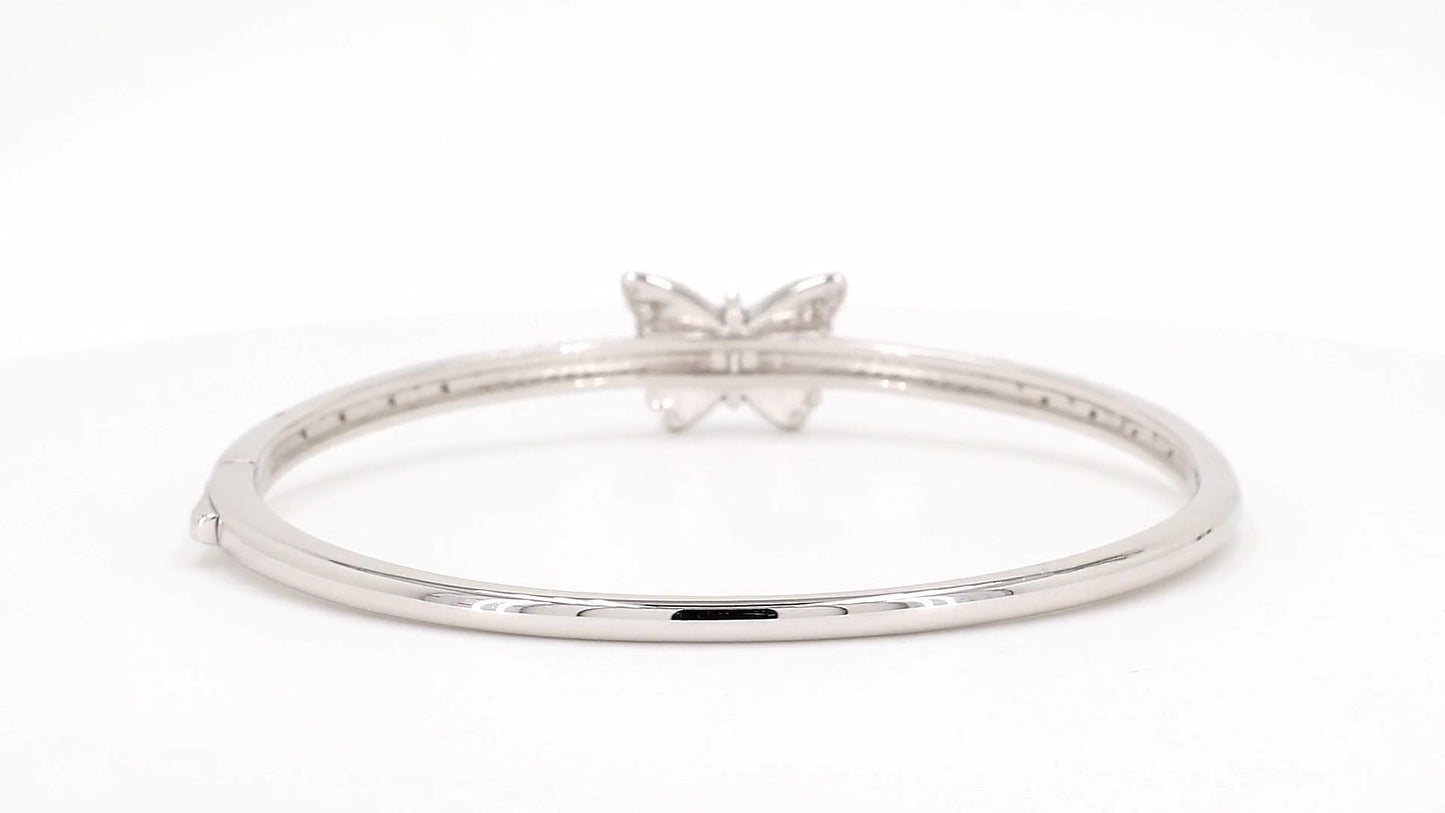 Divara Wren Bangle, sterling silver 925 cubic zirconia bracelet