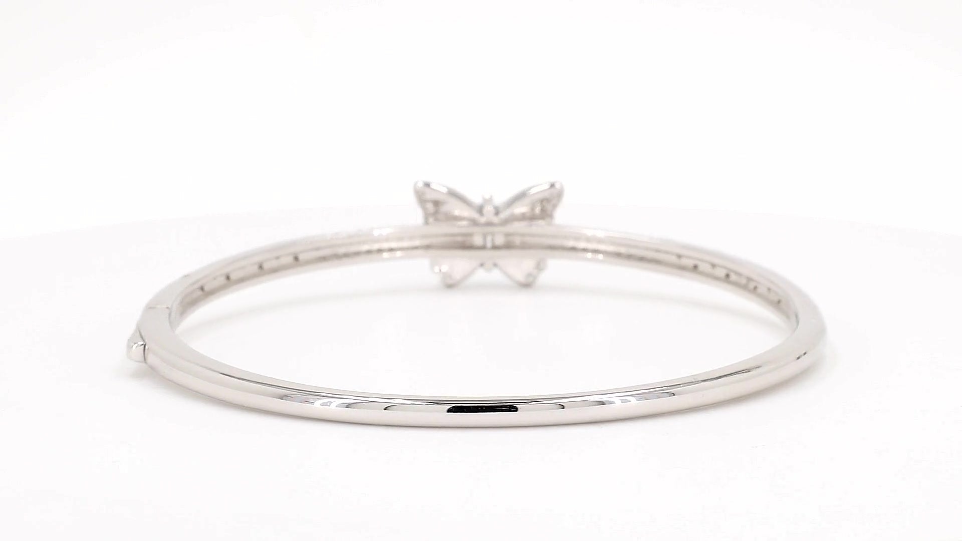 Divara Wren Bangle, sterling silver 925 cubic zirconia bracelet
