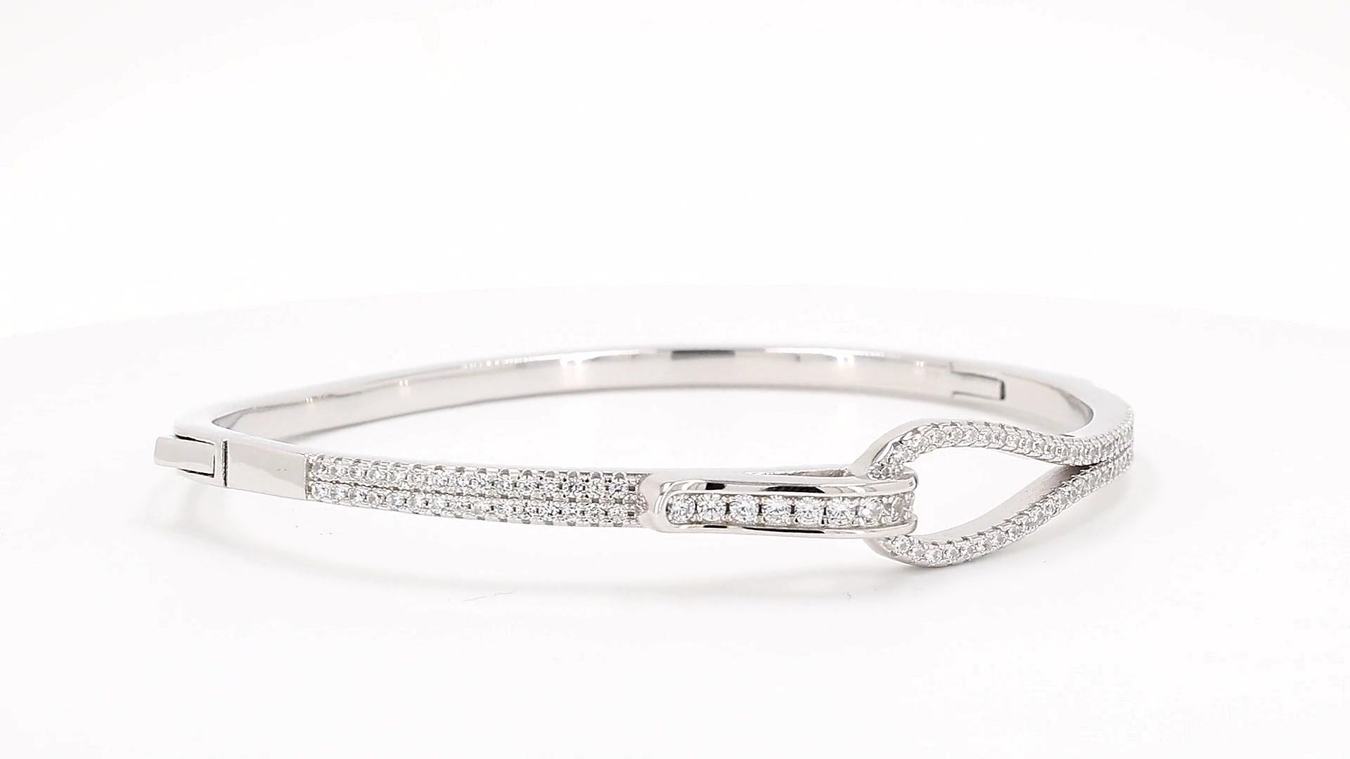 Divara Aurelie Bangle, sterling silver 925 cubic zirconia bracelet