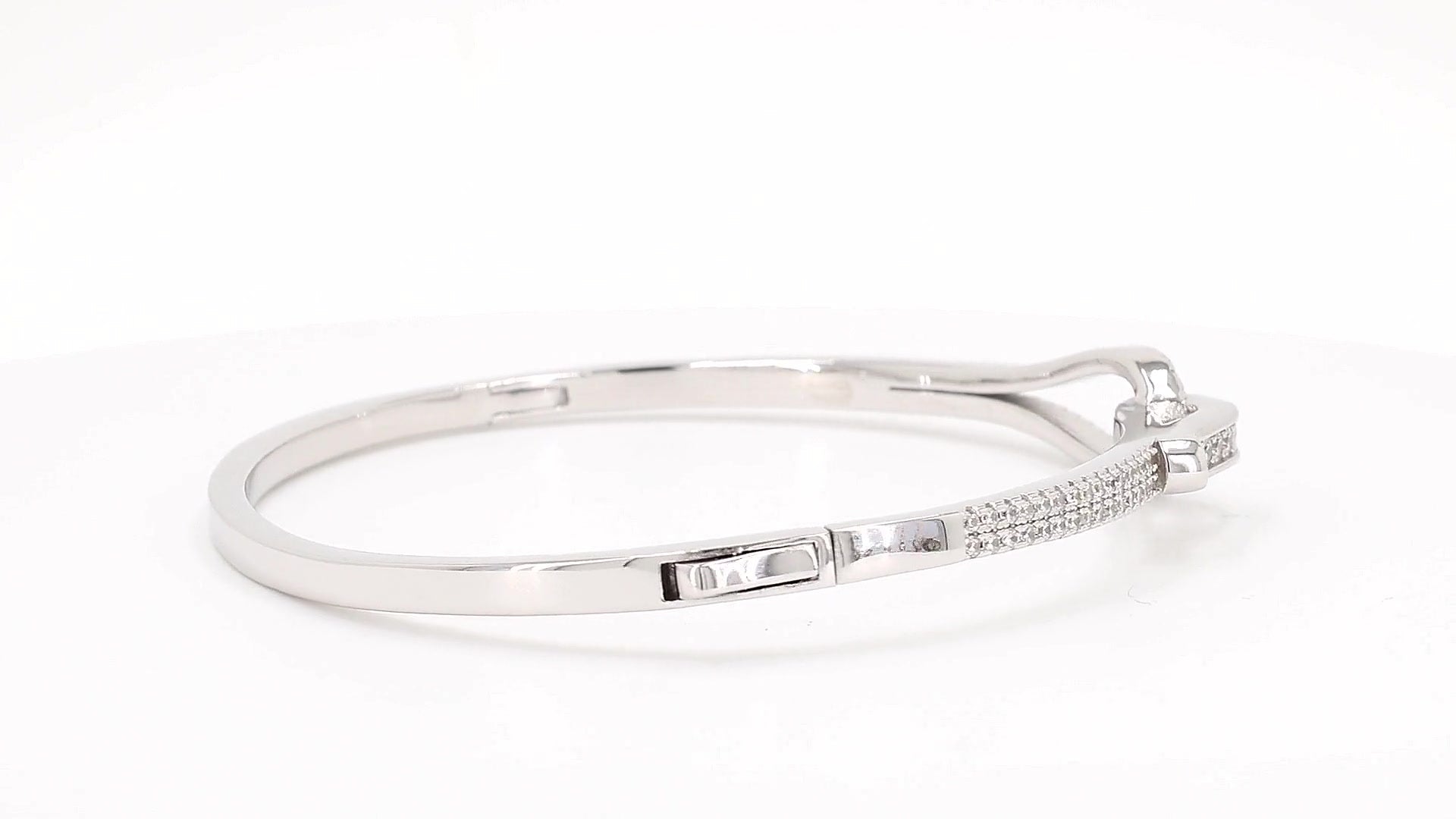 Divara Aurelie Bangle, sterling silver 925 cubic zirconia bracelet