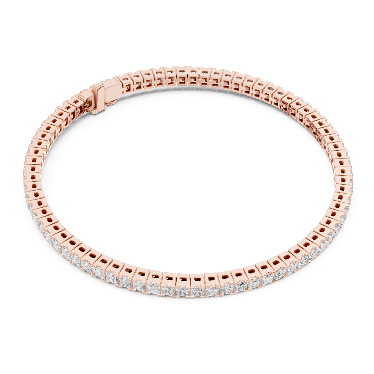 Aurora 5 Carat Princess Lab Grown Diamond Tennis Bracelet