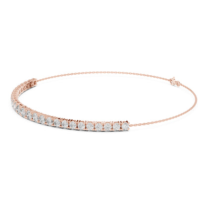 Aurora 8 Carat Round Lab Grown Diamond Chain Bracelet