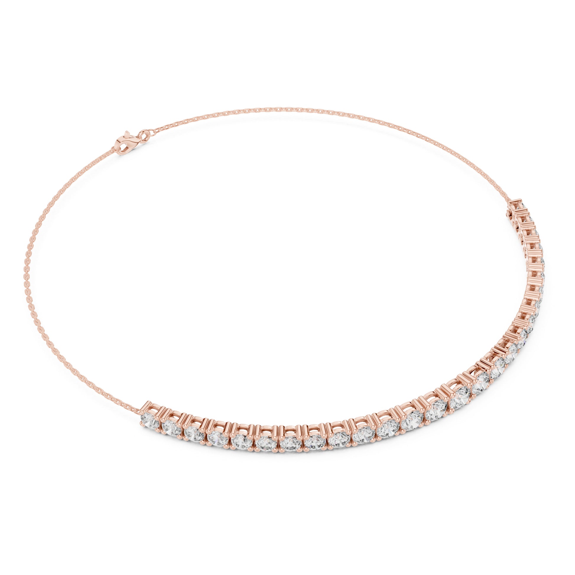 Aurora 8 Carat Round Lab Grown Diamond Chain Bracelet