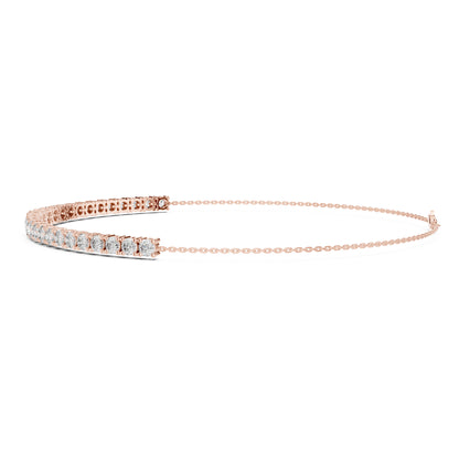 Aurora 8 Carat Round Lab Grown Diamond Chain Bracelet