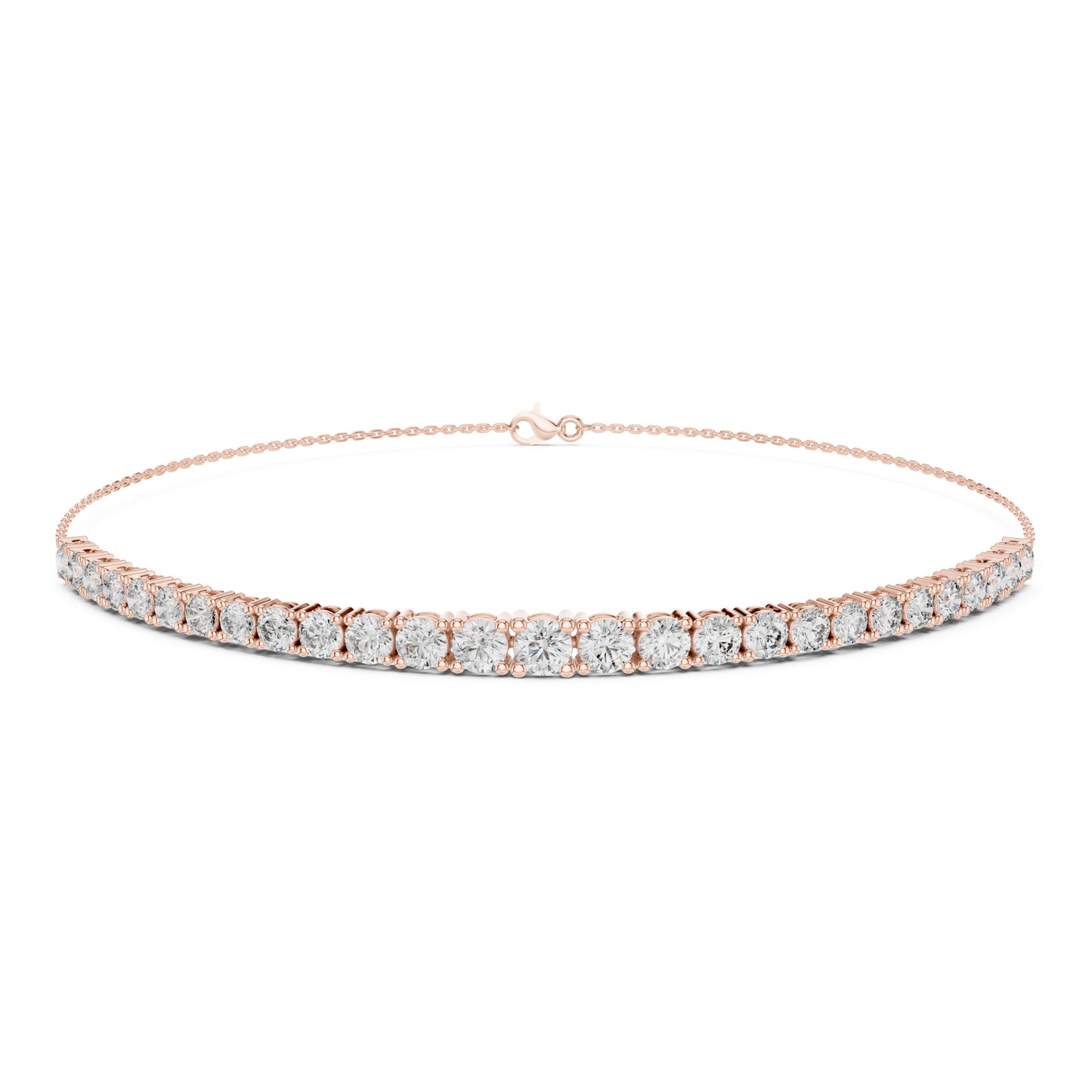 Aurora 8 Carat Round Lab Grown Diamond Chain Bracelet