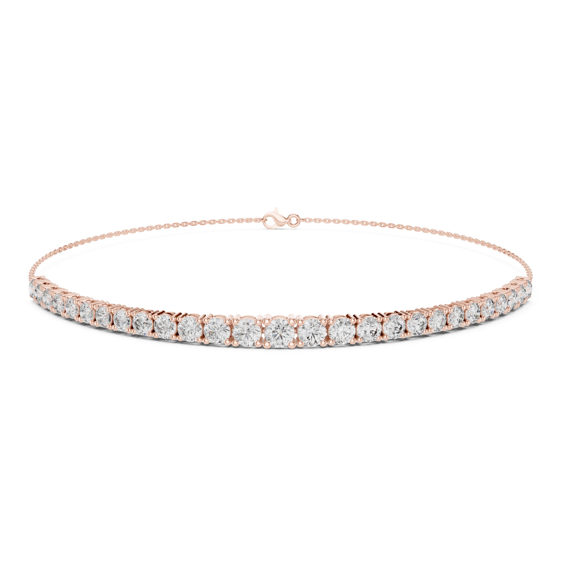 Aurora 8 Carat Round Lab Grown Diamond Chain Bracelet