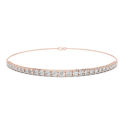 Aurora 8 Carat Round Lab Grown Diamond Chain Bracelet