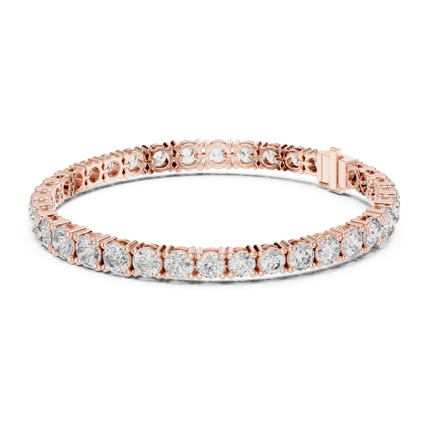 Aurora 12 Carat Round Lab Grown Diamond Claw Tennis Bracelet