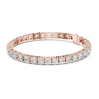 Aurora 12 Carat Round Lab Grown Diamond Claw Tennis Bracelet