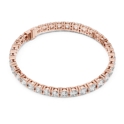 Aurora 12 Carat Round Lab Grown Diamond Claw Tennis Bracelet