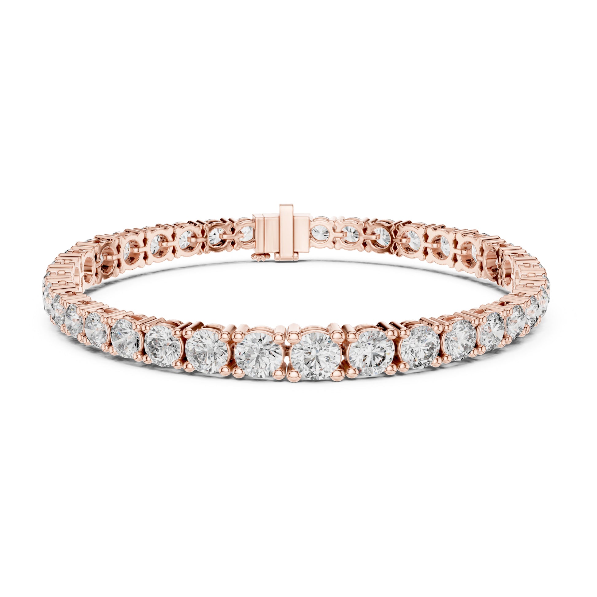 Aurora 12 Carat Round Lab Grown Diamond Claw Tennis Bracelet