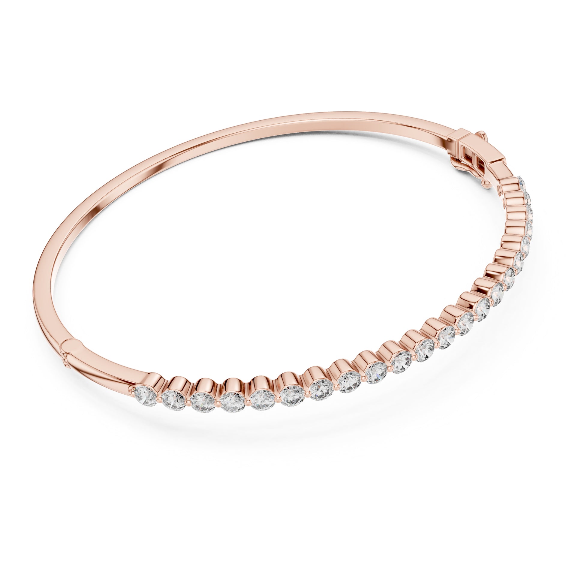 Aurora 2 Carat Round Lab Grown Diamond Statement Bangle