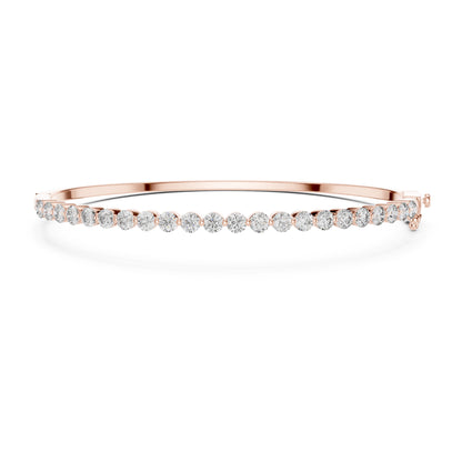 Aurora 2 Carat Round Lab Grown Diamond Statement Bangle