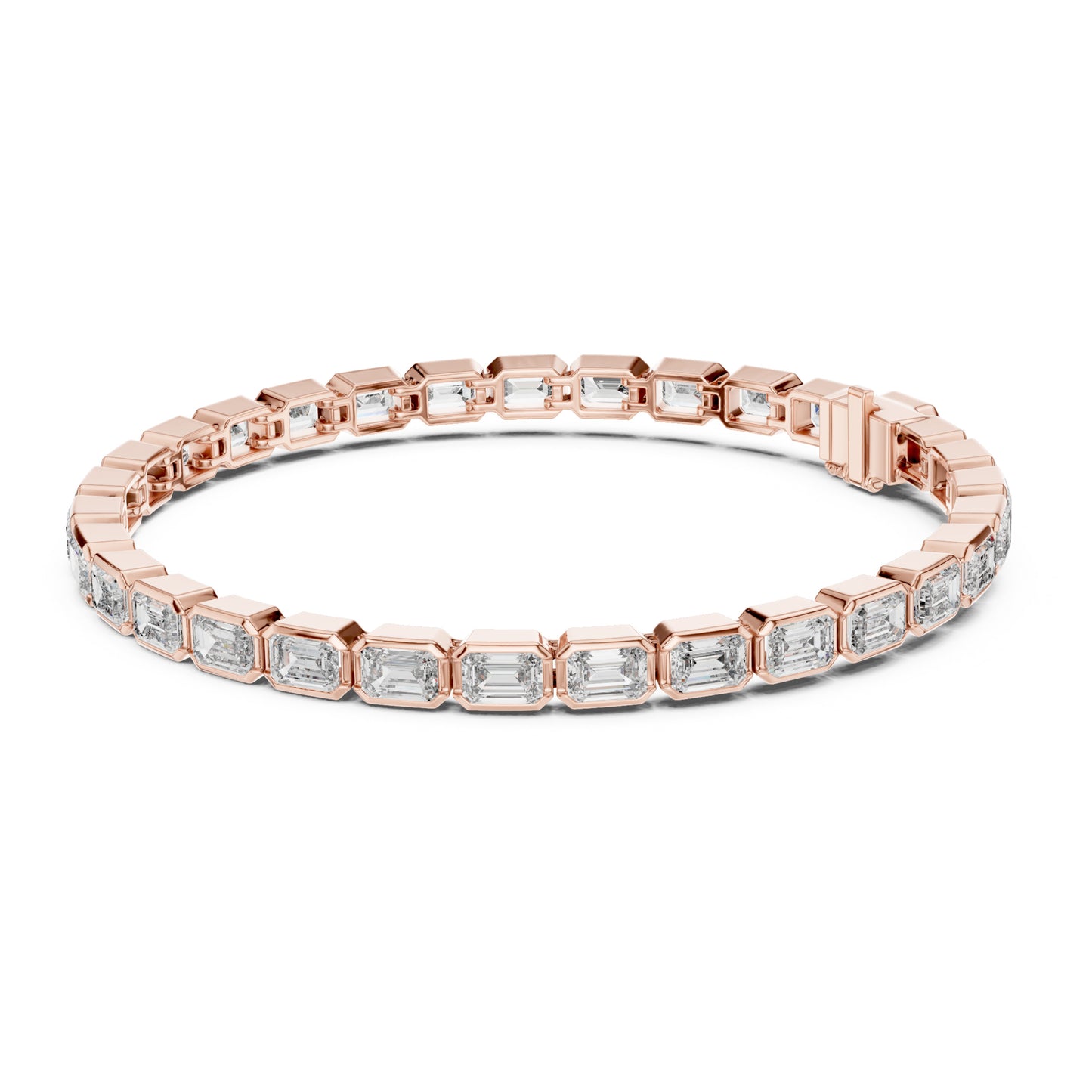 Isla 10 Carat Emerald Lab Grown Diamond Emerald Cut Tennis Bracelet