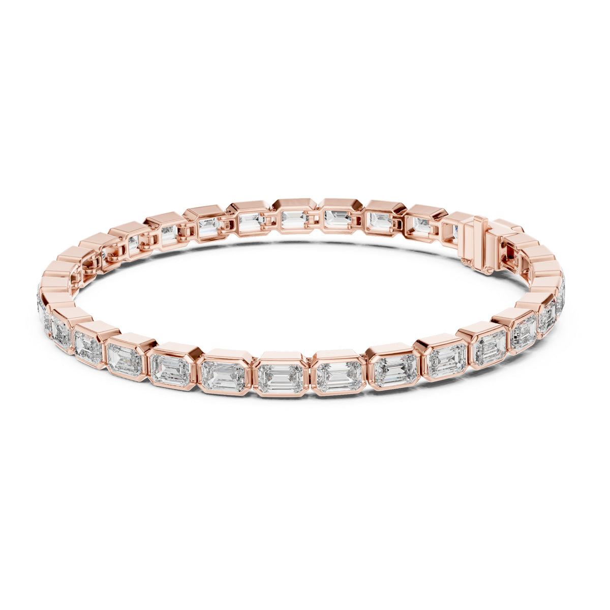Isla 10 Carat Emerald Lab Grown Diamond Emerald Cut Tennis Bracelet