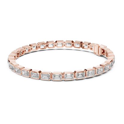 Isla 10 Carat Emerald Lab Grown Diamond Emerald Cut Tennis Bracelet