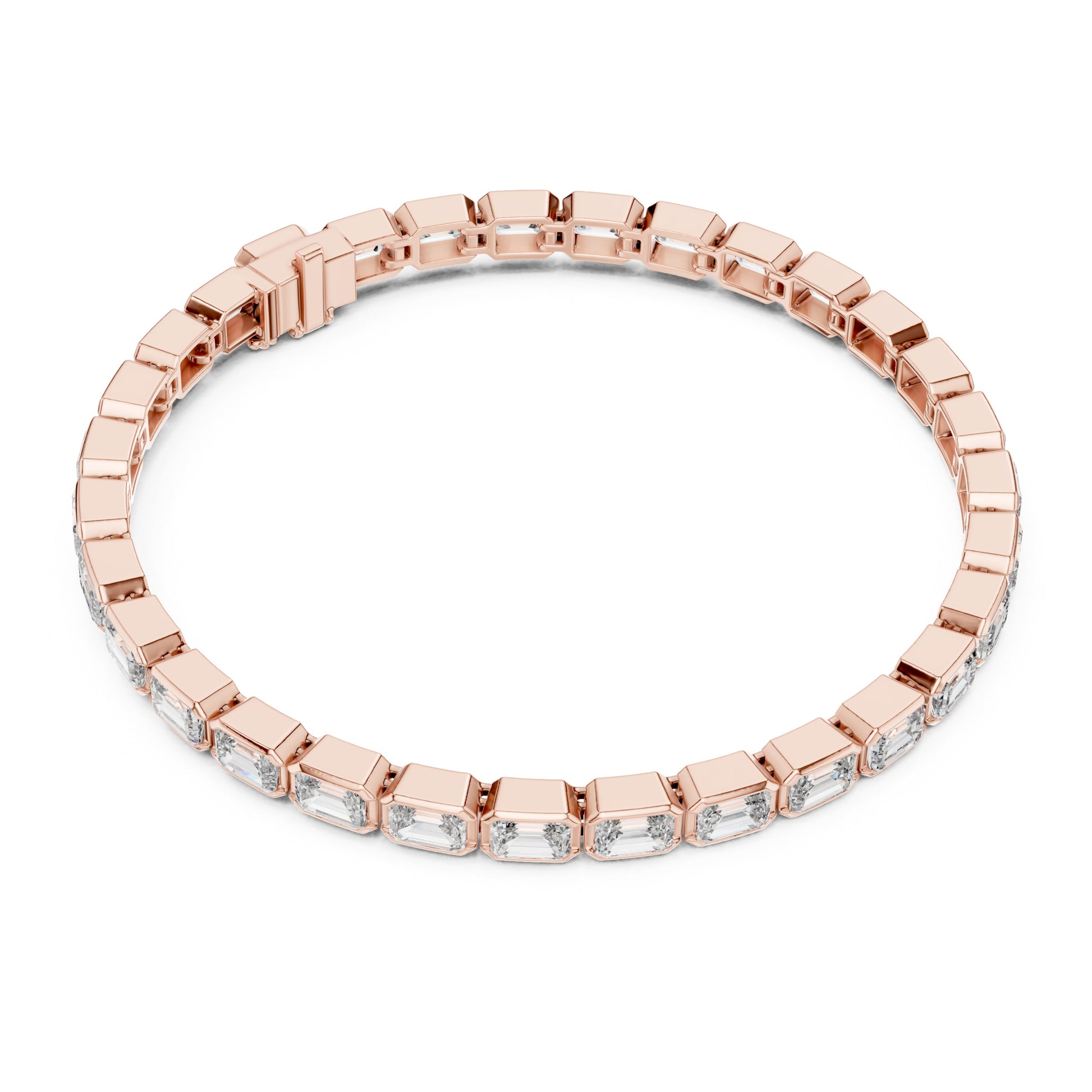 Isla 10 Carat Emerald Lab Grown Diamond Emerald Cut Tennis Bracelet