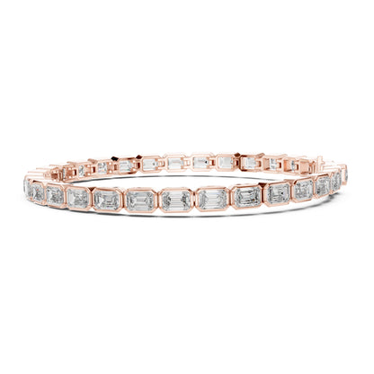 Isla 10 Carat Emerald Lab Grown Diamond Emerald Cut Tennis Bracelet