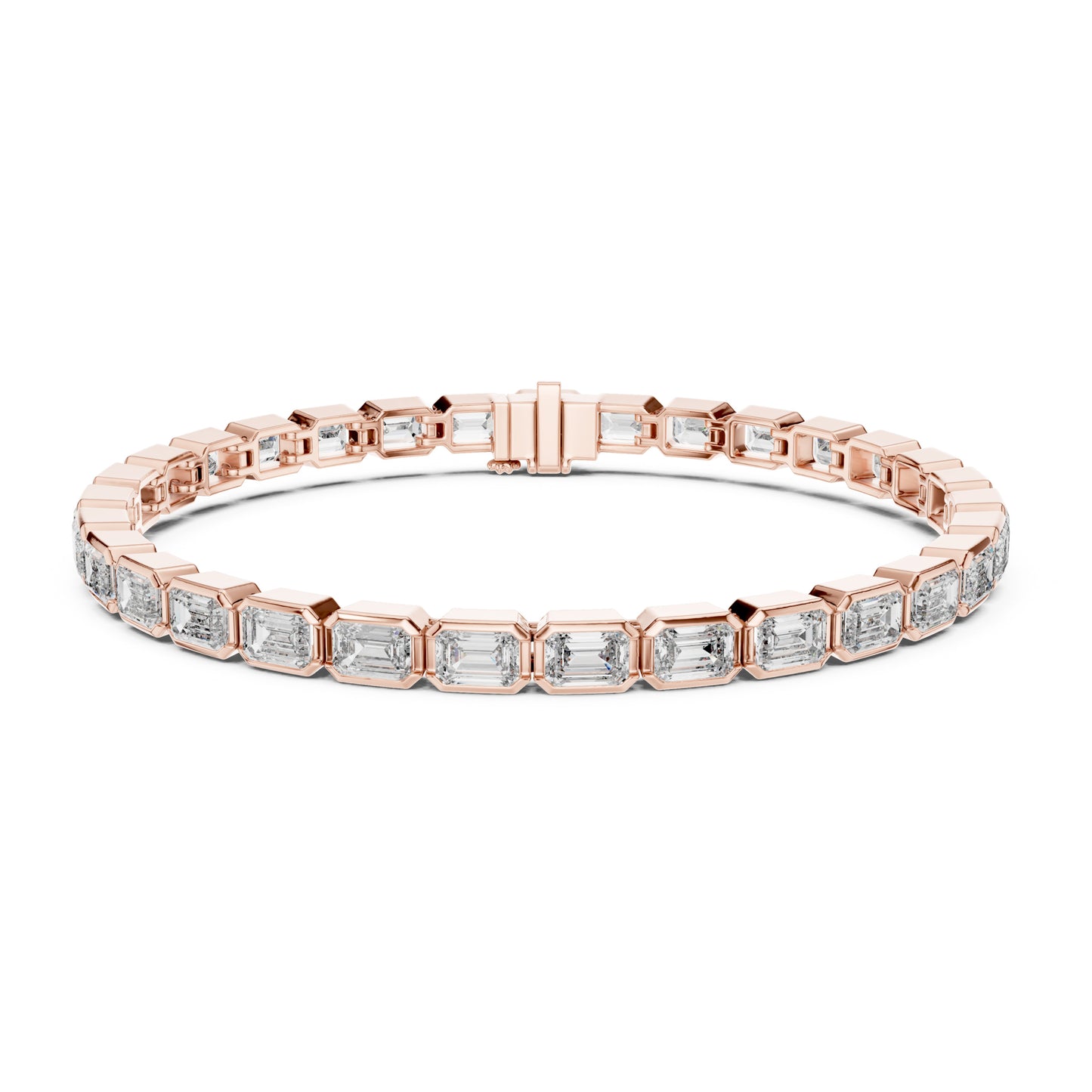 Isla 10 Carat Emerald Lab Grown Diamond Emerald Cut Tennis Bracelet