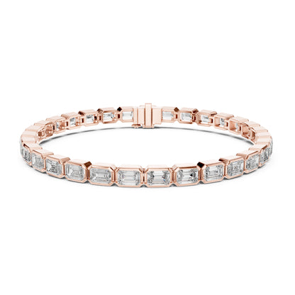 Isla 10 Carat Emerald Lab Grown Diamond Emerald Cut Tennis Bracelet
