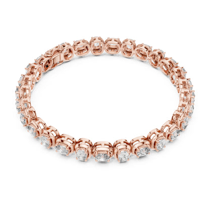 Aurora 7 Carat Cushion Lab Grown Diamond Bezel Tennis Bracelet