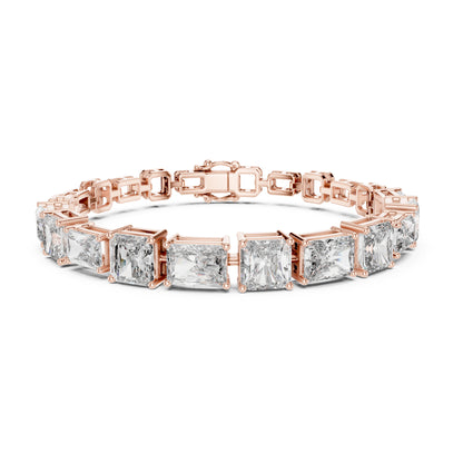 Vera 12 Carat Radiant Lab Grown Diamond Emerald Cut Tennis Bracelet