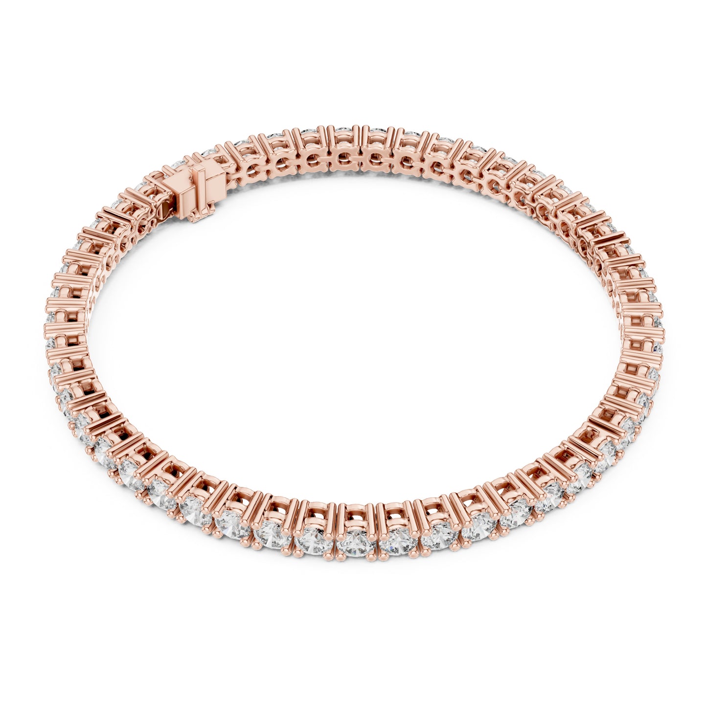 Aurora 7 Carat Round Lab Grown Diamond Slim Tennis Bracelet