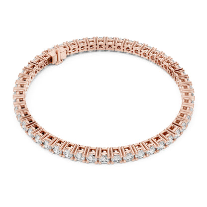 Aurora 7 Carat Round Lab Grown Diamond Slim Tennis Bracelet