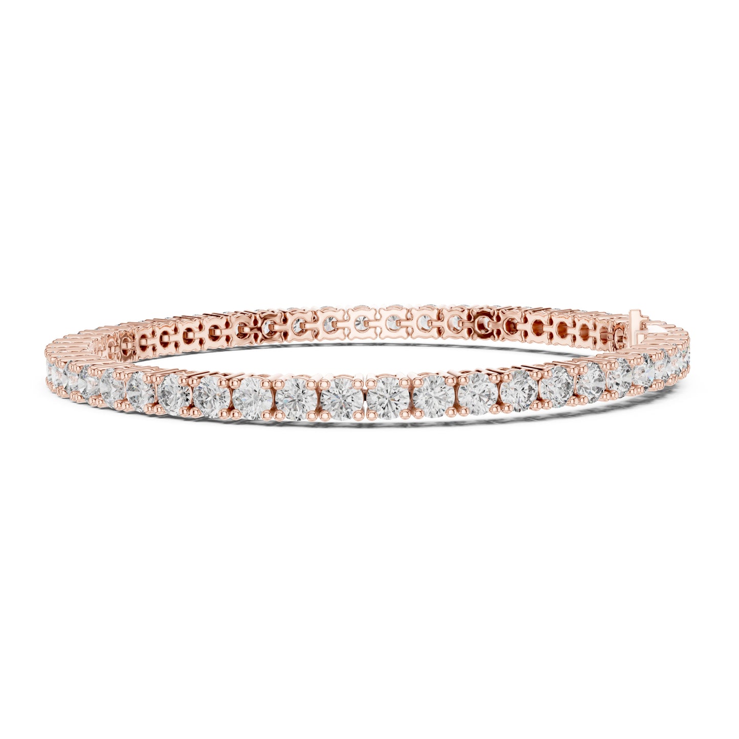 Aurora 7 Carat Round Lab Grown Diamond Slim Tennis Bracelet